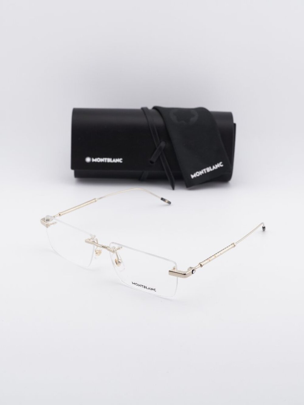Montblanc MB0112O 002 Rectangle Eyeglasses 57mm – Gold